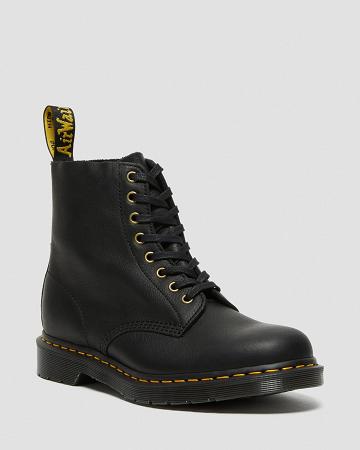 Men's Dr Martens 1460 Pascal Ambassador Leather Lace Up Boots Black | AU 522AHK